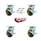 Service Caster 4 Inch High Temp Phenolic Caster Set with Roller Bearings and Brake/Swivel Lock SCC-30CS420-PHRHT-TLB-BSL-4 - alternate 4